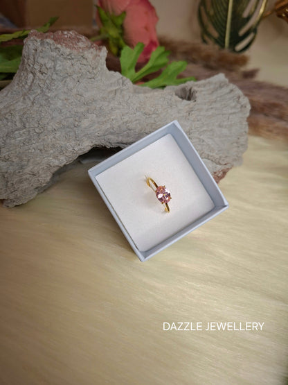 Black Oval Shine Ring